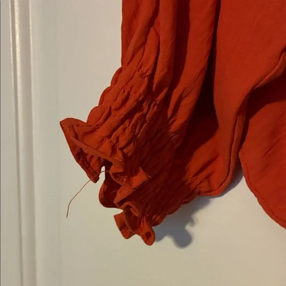 Vintage 80’s Carmen Marc Valvo Vibrant Orange Blouse - Picture 4 of 5